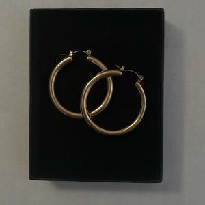 Gold large hoops never worn